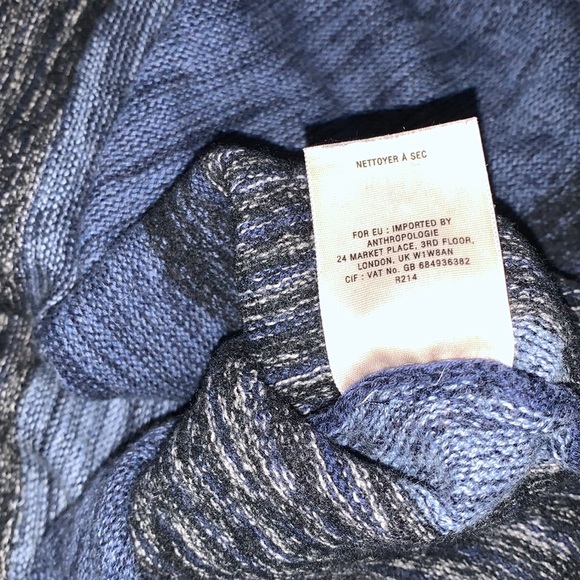 Anthropologie Sparrow Blue Cap Poncho - Women’s Size Small - Picture 8 of 8